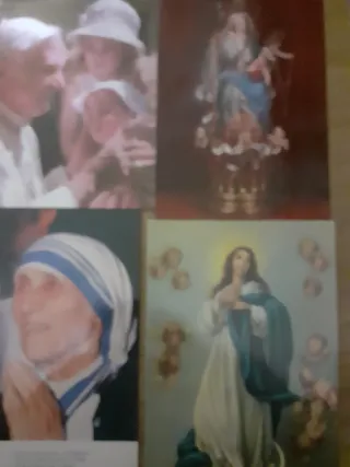 Lote 9 Tarjetas Postales Religiosas Vírgenes