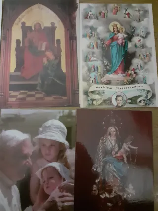 Lote 9 Tarjetas Postales Religiosas Vírgenes