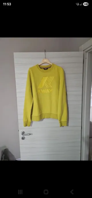 K-Way felpa uomo gialla