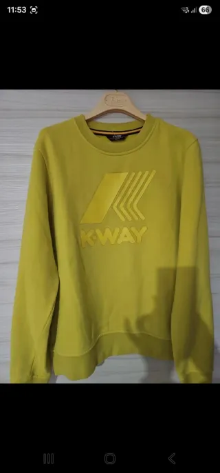 K-Way felpa uomo gialla