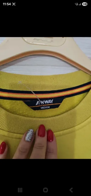 K-Way felpa uomo gialla