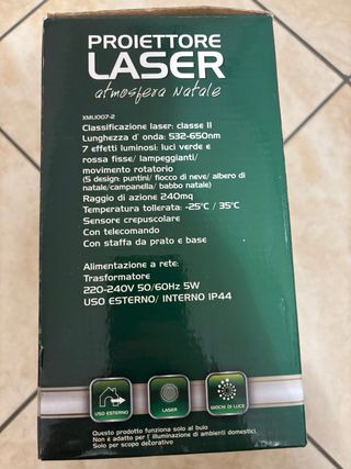 Proiettore Laser Natalizio con Telecomando