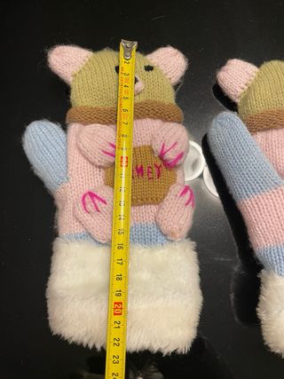 Guanti Orsetto Lana Bimba 5-8 Anni