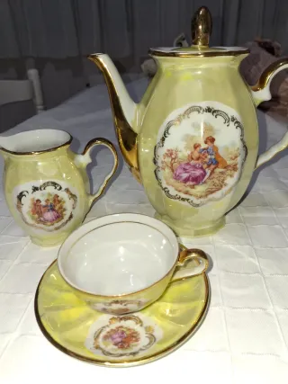 Juego de café de porcelana fina