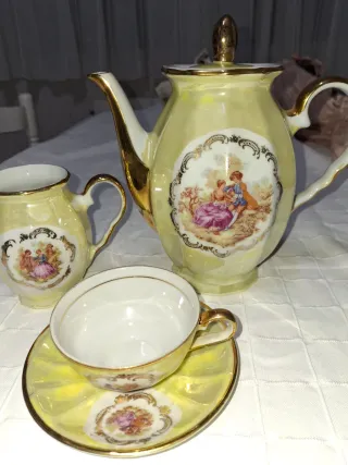 Juego de café de porcelana fina