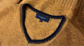 Jersey Lana Burberry Bordado Naranja