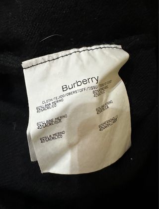 Jersey De Lana Burberry Bordado Negro