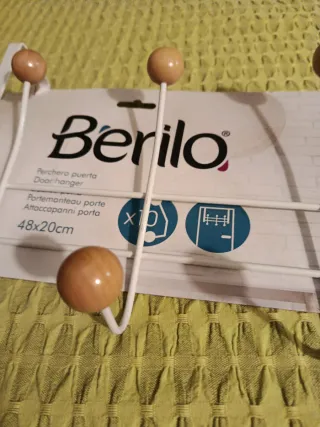 Perchero de puerta Berilo 10 pomos