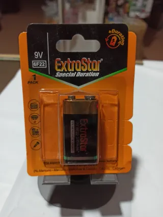 Pila 9V ExtraStar 6F22 Especial Duración