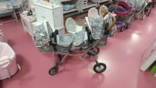 Carro gemelar SKY gris con estampado