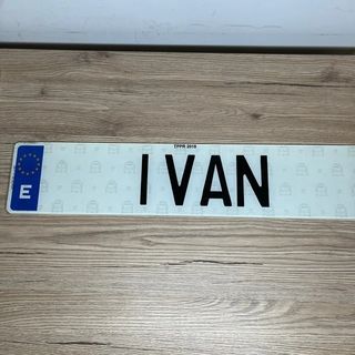 Matricula personalizada - Name IVÁN - Como nuevo