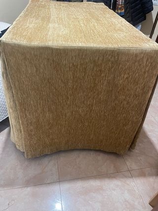 Mesa de forja con tapa de cristal completa