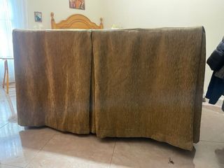 Mesa de forja con tapa de cristal completa