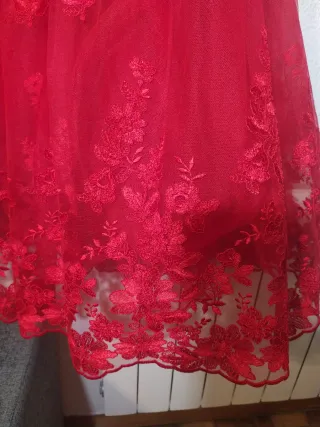 Vestido Maribel Ruiz Talla 42 Rojo