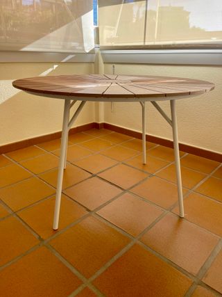 Mesa redonda madera cocina/terraza