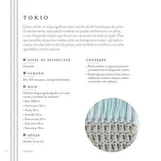 Mantas con franjas de ganchillo (crochet)