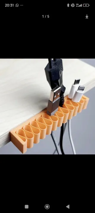 Organizador de cables para escritorio