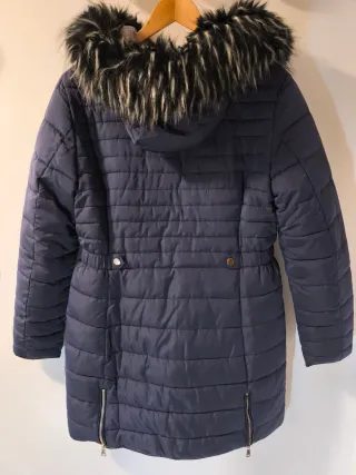 Abrigo largo reversible gris / marino