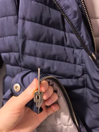 Abrigo largo reversible gris / marino