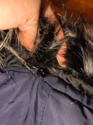 Abrigo largo reversible gris / marino