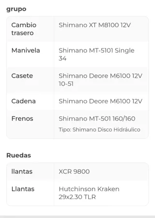 Bicicleta MTB 29 Doble Carbono MMR KENTA 50