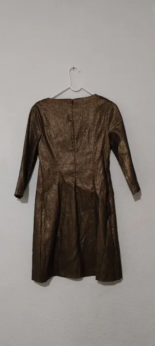 Vestido Zara dorado y negro