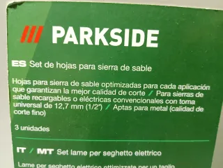 Lote Hojas Metal Sierra Sable PARKSIDE