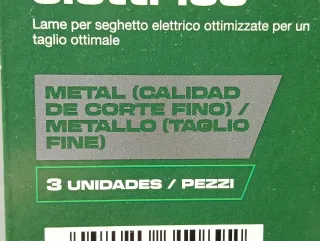 Lote Hojas Metal Sierra Sable PARKSIDE