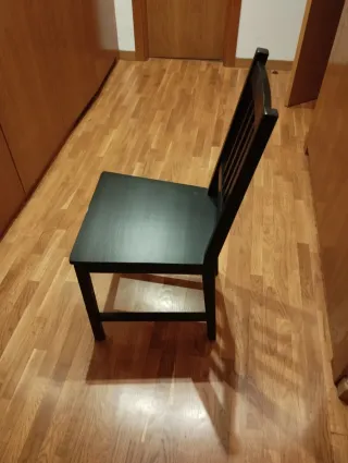 Sedia (Silla) IKEA Nera in Legno