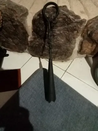 Juego de chimenea dragón metal negro