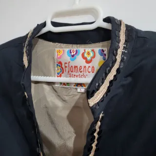 Chaqueta Flamenco Negra y Dorada Talla L