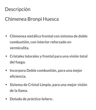 Chimenea Bronpi Cristal 3 Partes con pedestal