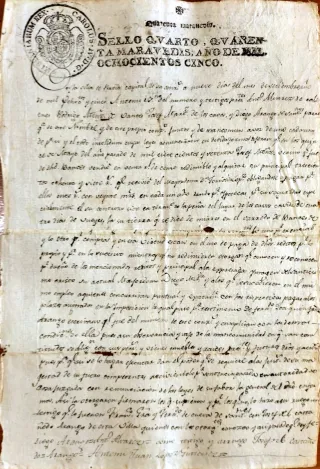 Escritura Antigua Sello Cuarto