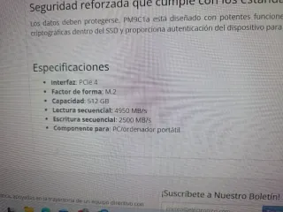 SSD Samsung 512GB NVMe M.2 Nuevo