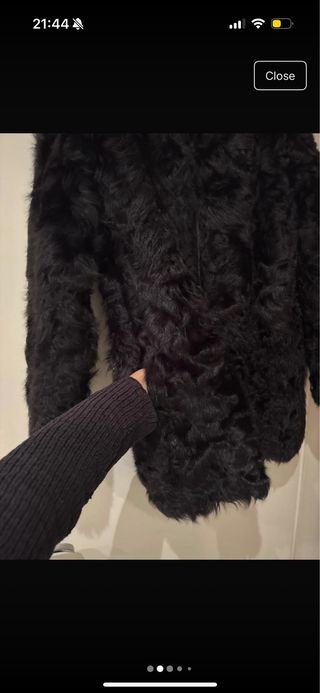 Abrigo Piel Cordero Mango Talla L