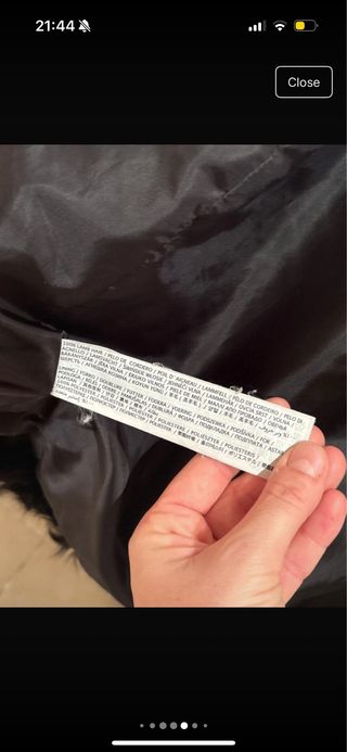 Abrigo Piel Cordero Mango Talla L