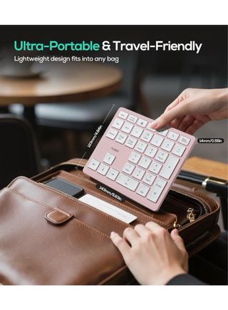 Teclado Numérico Nulea Inalámbrico Rosa Oro