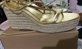 Sandalias Mango Doradas Talla 42 Nuevas en su caja
