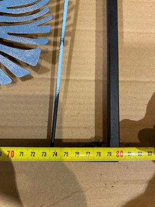 Panel Decorativo Flores Azules y Plateadas