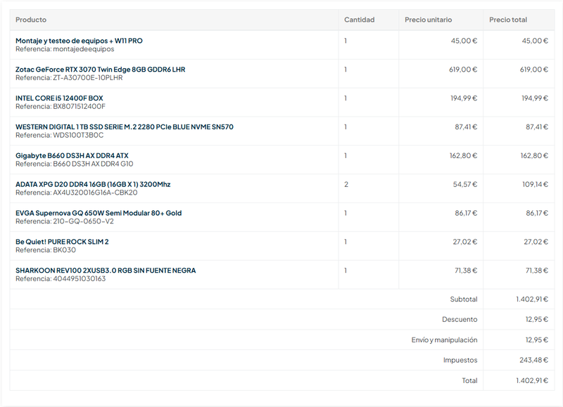 PC Gaming RTX 3070 i5 32GB DDR4 afbeelding 7