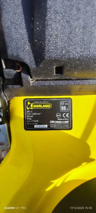 Cortacésped Garland Amarillo