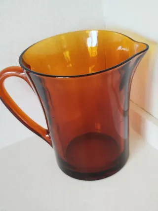 Jarra y bandeja Duralex ámbar