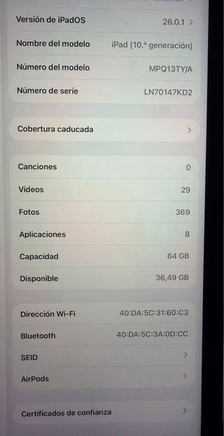 iPad 10ª Gen 64GB Azul