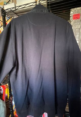 Chaqueta acolchada con mangas de punto azul marino