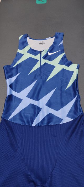 Mono Nike atletismo azul y verde elite
