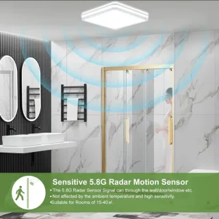 Lámpara LED cuadrada con detector de movimiento
