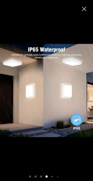 Lámpara LED cuadrada con detector de movimiento