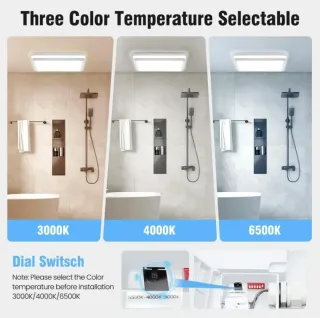 Lámpara LED cuadrada con detector de movimiento