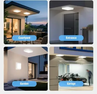 Lámpara LED cuadrada con detector de movimiento