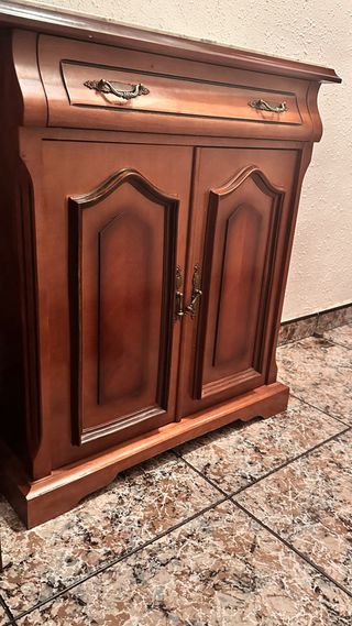 Armario recibidor madera y mármol
